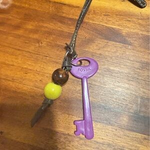 Fossil purse charm